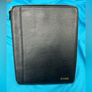 WANT Les Essentiels De La Vie Black Leather Ipad Tablet Case NWOT